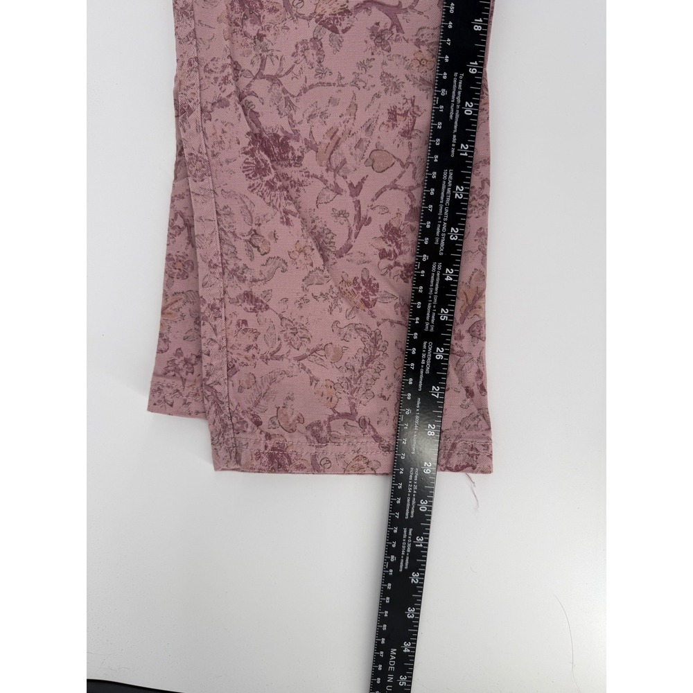 reCreation Floral Utility Pants Rose Pink Mauve Botanical Print Size M - Picture 6 of 6